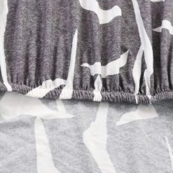 YIENJAOY 4 Pièces Housses De Chaise De Salle à Manger Couverture De Chaise Extensible Amovible Lavable élastique Pour Un Ajustement Universel，motif Blanc Et Gris -banc et tabouret Soldes Boutique 65810528 4