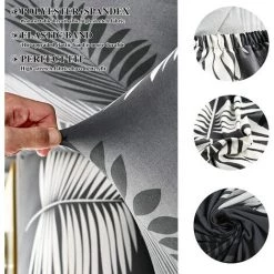 YIENJAOY Housse De Chaise Salle à Manger Extensible 4 Pièces,Housse De Chaise Universelle Lavables,Couverture De Chaise Facile à Nettoyer Pour Décor Salle à Manger Hôtel Restaurant,la Plume -banc et tabouret Soldes Boutique 65810553 4