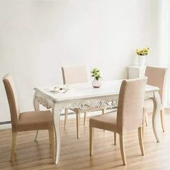 YIENJAOY 4 Pièces Housses De Chaise De Salle à Manger Couverture De Chaise Extensible Amovible Lavable élastique Pour Un Ajustement Universel,beige 9 YIENJAOY 4 Pièces Housses De Chaise De Salle à Manger Couverture De Chaise Extensible Amovible Lavable élastique Pour Un Ajustement Universel,beige -banc et tabouret Soldes Boutique 65810656 3