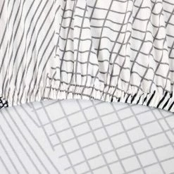 YIENJAOY 4 Pièces Housses De Chaise De Salle à Manger Couverture De Chaise Extensible Amovible Lavable élastique Pour Un Ajustement Universel，rayures Noires Et Blanches -banc et tabouret Soldes Boutique 65810659 4