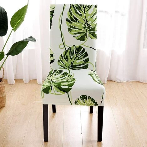 YIENJAOY Housse De Chaise Salle à Manger Extensible 4 Pièces,Housse De Chaise Universelle Lavables,Couverture De Chaise Facile à Nettoyer Pour Décor Salle à Manger Hôtel Restaurant,feuilles Beiges 4 YIENJAOY Housse De Chaise Salle à Manger Extensible 4 Pièces,Housse De Chaise Universelle Lavables,Couverture De Chaise Facile à Nettoyer Pour Décor Salle à Manger Hôtel Restaurant,feuilles Beiges – Image 2