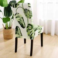 YIENJAOY Housse De Chaise Salle à Manger Extensible 4 Pièces,Housse De Chaise Universelle Lavables,Couverture De Chaise Facile à Nettoyer Pour Décor Salle à Manger Hôtel Restaurant,feuilles Beiges 9 YIENJAOY Housse De Chaise Salle à Manger Extensible 4 Pièces,Housse De Chaise Universelle Lavables,Couverture De Chaise Facile à Nettoyer Pour Décor Salle à Manger Hôtel Restaurant,feuilles Beiges -banc et tabouret Soldes Boutique 65810665 3