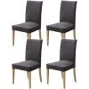 YIENJAOY 4 Pièces Housses De Chaise De Salle à Manger Couverture De Chaise Extensible Amovible Lavable élastique Pour Un Ajustement Universel,gris 2 YIENJAOY 4 Pièces Housses De Chaise De Salle à Manger Couverture De Chaise Extensible Amovible Lavable élastique Pour Un Ajustement Universel,gris -banc et tabouret Soldes Boutique 65810676 1