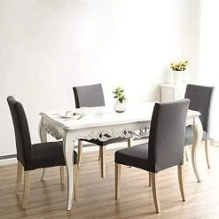 YIENJAOY 4 Pièces Housses De Chaise De Salle à Manger Couverture De Chaise Extensible Amovible Lavable élastique Pour Un Ajustement Universel,gris 9 YIENJAOY 4 Pièces Housses De Chaise De Salle à Manger Couverture De Chaise Extensible Amovible Lavable élastique Pour Un Ajustement Universel,gris -banc et tabouret Soldes Boutique 65810676 3
