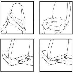 TANCYCO Housse De Siège De Voiture Universelle Emballage Monobloc Housse De Siège Auto Durable Noir/beige/gris -banc et tabouret Soldes Boutique 65828804 2