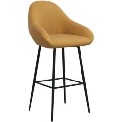 Tabouret De Bar Velours Marron VidaXL