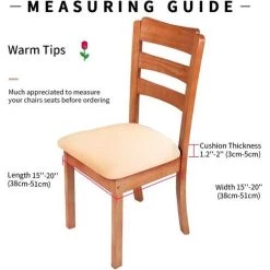 ILOVEMILAN Housses De Siège De Chaise, Housses De Siège De Chaise De Salle à Manger Avec Attaches, Housses De Chaise Solides Extensibles Pour Chaises De Cuisine De Salle à Manger (lot De 4, Beige) 10 ILOVEMILAN Housses De Siège De Chaise, Housses De Siège De Chaise De Salle à Manger Avec Attaches, Housses De Chaise Solides Extensibles Pour Chaises De Cuisine De Salle à Manger (lot De 4, Beige) -banc et tabouret Soldes Boutique 65885703 4