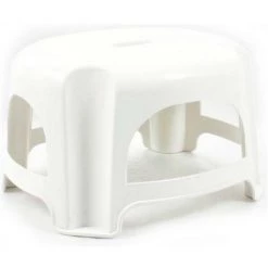 BRICOMARTEAU Tabouret Step Plastique Blanc (29 X 25 X 18,5 Cm)