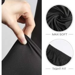 HELLO KITTY BAIN Housses De Chaise Décoratives Housses De Chaise 4 Pièces Housse De Chaise Extensible, Universelle, Facile à Nettoyer Durable Noir -banc et tabouret Soldes Boutique 66025938 3