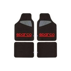 BRICOMARTEAU Set De Tapis De Voitures Sparco SPC1903 Universel Noir/Rouge (4 Pcs)