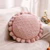 GALOZZOIT Boho Coussin Avec Glands,Rond Coussin Décoratifs Pour Coussins De Lit Et De Canapé,pour L'intérieur,Coussins Décoratifs Avec Rembourrage, 50 Cm, Rose