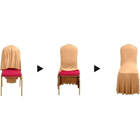 LangRay Lot De 4 Housses De Chaise De Salle à Manger Extensibles Avec Jupe à Volants Élégante Housses De Chaise Protecteur De Chaise Pour Cérémonie Banquet Fête De Mariage 45*45*90cm (Gros Rouge, 4) 5 LangRay Lot De 4 Housses De Chaise De Salle à Manger Extensibles Avec Jupe à Volants Élégante Housses De Chaise Protecteur De Chaise Pour Cérémonie Banquet Fête De Mariage 45*45*90cm (Gros Rouge, 4) – Image 3