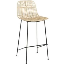 DRAWER Lot De 2 Tabourets De Bar En Rotin 67cm - Hilo - Couleur - Naturel 9 DRAWER Lot De 2 Tabourets De Bar En Rotin 67cm - Hilo - Couleur - Naturel -banc et tabouret Soldes Boutique 66266449 3