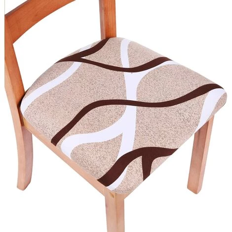 PERLE RARE Housse De Siège De Chaise Rétractable De Salle à Manger Lot De 4, Housse De Siège élastique Pour Chaise De Salle à Manger Housse De Siège Lavable Amovible Sangle D'attache, Kaki 5 PERLE RARE Housse De Siège De Chaise Rétractable De Salle à Manger Lot De 4, Housse De Siège élastique Pour Chaise De Salle à Manger Housse De Siège Lavable Amovible Sangle D'attache, Kaki – Image 3