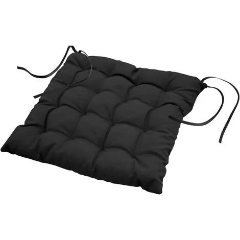 1001KDO POUR LA MAISON Coussin De Chaise Assise Matelassé 40 X 40 Cm Noir 3 1001KDO POUR LA MAISON Coussin De Chaise Assise Matelassé 40 X 40 Cm Noir