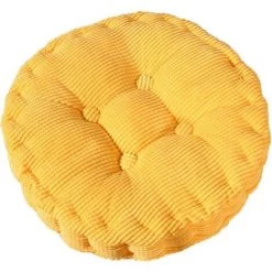 Cisea Coussin De Chaise Rond Confortable Pour La Maison, La Cuisine, Le Jardin, La Salle à Manger, Le Bureau, 40*40cm Jaune