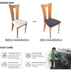 FVBJD Housses De Siège De Chaise Jacquard Extensibles 6 Pièces, Housses De Coussin De Siège De Chaise De Salle à Manger Anti-poussière Lavables Amovibles 11 FVBJD Housses De Siège De Chaise Jacquard Extensibles 6 Pièces, Housses De Coussin De Siège De Chaise De Salle à Manger Anti-poussière Lavables Amovibles -banc et tabouret Soldes Boutique 66358752 5