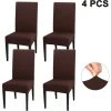 FVBJD Lot De 4 Housses De Chaise De Salle à Manger, Housse De Protection Courte Amovible, Lavable Et Extensible Pour Salle à Manger, Hôtel, Cérémonie, Banquet, Mariage -banc et tabouret Soldes Boutique 66358753 1