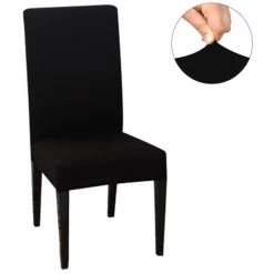 FVBJD Lot De 4 Housses De Chaise De Salle à Manger, Housse De Protection Courte Amovible, Lavable Et Extensible Pour Salle à Manger, Hôtel, Cérémonie, Banquet, Mariage -banc et tabouret Soldes Boutique 66358792 2