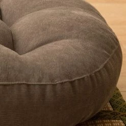 EINEMGELD Coussin De Siège Rond, Rembourrage En Velours Côtelé Rempli D'EPE (gris) -banc et tabouret Soldes Boutique 66361749 4