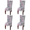 EINEMGELD Housse De Siège élastique, Amovible Et Lavable, Décor De Salle à Manger (4 Pièces)