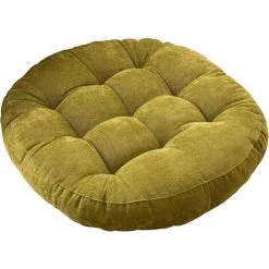 EINEMGELD Coussin De Siège Rond, Rembourrage En Velours Côtelé Rempli D'EPE (vert)