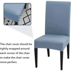 JUNJUN 4 Pièces Housse De Chaise Élastique Housse De Chaise De Salle À Manger Universelle Amovible Lavable Moderne Durable Maison Hôtel Restaurant Fête Banquet Cuisine Décor - Gris - Bleu 8 JUNJUN 4 Pièces Housse De Chaise Élastique Housse De Chaise De Salle À Manger Universelle Amovible Lavable Moderne Durable Maison Hôtel Restaurant Fête Banquet Cuisine Décor - Gris - Bleu -banc et tabouret Soldes Boutique 66369846 2