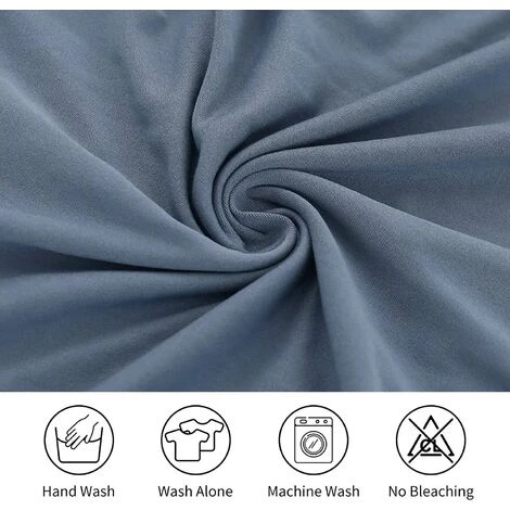 JUNJUN 4 Pièces Housse De Chaise Élastique Housse De Chaise De Salle À Manger Universelle Amovible Lavable Moderne Durable Maison Hôtel Restaurant Fête Banquet Cuisine Décor - Gris - Bleu 5 JUNJUN 4 Pièces Housse De Chaise Élastique Housse De Chaise De Salle À Manger Universelle Amovible Lavable Moderne Durable Maison Hôtel Restaurant Fête Banquet Cuisine Décor - Gris - Bleu – Image 3