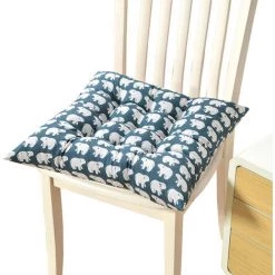 2 Coussins De Siège 40x40cm, Coussins De Chaise Pour Intérieur Et Extérieur - Décoration De Mobilier De Jardin Coussins De Chaise. (ours Polaire) Adélala