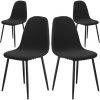 Housse De Chaise Scandinaves Jacquard Housse De Chaise De Salle à Manger Housse De Chaise Extensible Couverture De Chaise Pour Cuisine,Salon, Bureau, Salle à Manger(Noir,4 Pieces),Adélala -banc et tabouret Soldes Boutique 66385865 1