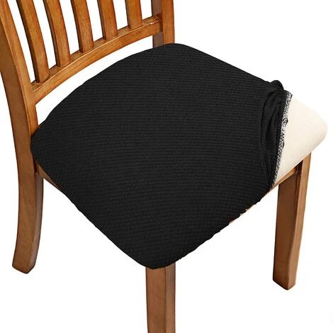 BF Housse De Chaise 4 Pièces Amovible Et Lavable Anti-poussière Housse De Siège De Chaise De Salle à Manger Pour Chaise De Salle à Manger De Cuisine à Boucle Noir 3 BF Housse De Chaise 4 Pièces Amovible Et Lavable Anti-poussière Housse De Siège De Chaise De Salle à Manger Pour Chaise De Salle à Manger De Cuisine à Boucle Noir