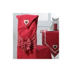 LOVELY CASA Housse De Chaise Lyna Rouge