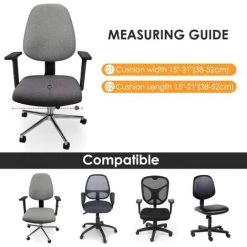 READCLY Housses De Chaise élastiques En élasthanne - Lavables - Pour Chaise De Bureau, Salle à Manger, Bar, Fête De Mariage - Gris -banc et tabouret Soldes Boutique 66650025 5