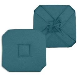 HOMEMAISON Galette De Chaise Unie Turquoise 40 X 40 Cm - Turquoise