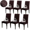 READCLY Housses De Chaise 6 Pièces , Couverture De Chaise De Salle à Manger Extensible Protection De Chaise Moderne Lavable Pour La Décoration Fête Banquets Hôtel De Bureau(café) -banc et tabouret Soldes Boutique 66651539 1