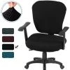 PESCE Housses De Chaise Housse De Chaise De Bureau D'ordinateur Extensible Housses De Siège De Chaise Universelle Housses De Chaise Rotative Extensible Housse De Chaise De Bureau Lavable