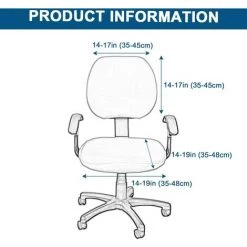 PESCE Housses De Chaise Housse De Chaise De Bureau D'ordinateur Extensible Housses De Siège De Chaise Universelle Housses De Chaise Rotative Extensible Housse De Chaise De Bureau Lavable -banc et tabouret Soldes Boutique 66652190 3