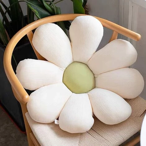 MODOU 60 Cm Fleur Oreiller De Sol Coussin En Forme De Fleur Mignon Coussin Tournesol Coussin De Chaise Coussin Surdimensionné Pour La Décoration Intérieure Enfants Filles Femmes Cadeaux (Marguerites Blanches Et Vertes, 60 X 60 Cm) 3 MODOU 60 Cm Fleur Oreiller De Sol Coussin En Forme De Fleur Mignon Coussin Tournesol Coussin De Chaise Coussin Surdimensionné Pour La Décoration Intérieure Enfants Filles Femmes Cadeaux (Marguerites Blanches Et Vertes, 60 X 60 Cm)