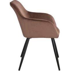TECTAKE Chaise MARILYN Effet Velours Style Scandinave - Chaise De Salle à Manger, Chaise De Cuisine, Chaise De Salon - Brun-noir 11 TECTAKE Chaise MARILYN Effet Velours Style Scandinave - Chaise De Salle à Manger, Chaise De Cuisine, Chaise De Salon - Brun-noir -banc et tabouret Soldes Boutique 66851528 5