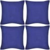 LES TENDANCES Housses De Coussin Coton 4 Pcs Bleu 40x40 Cm 2 LES TENDANCES Housses De Coussin Coton 4 Pcs Bleu 40x40 Cm -banc et tabouret Soldes Boutique 66884155 1