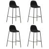 LES TENDANCES Chaise De Bar Tissu Noir Et Pieds Métal Noir Cassie - Lot De 4 -banc et tabouret Soldes Boutique 66902707 1