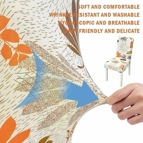 ZHUOXUAN Housse De Chaise 4 Pièces Housses Extensibles Housses De Chaise Pour Chaises De Salle à Manger Housses De Chaise De Salle à Manger élastiques Housses De Siège Housses De Chaise Pour Cuisine, Salle à Manger, Mariage 7 ZHUOXUAN Housse De Chaise 4 Pièces Housses Extensibles Housses De Chaise Pour Chaises De Salle à Manger Housses De Chaise De Salle à Manger élastiques Housses De Siège Housses De Chaise Pour Cuisine, Salle à Manger, Mariage – Image 5