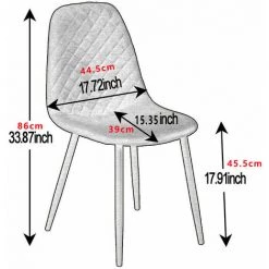 JYMTOM Lot De 2 Chaises De Salle à Manger Velours Siège Rembourrée Pieds En Métal, Pour Salon, Chambre,Bureau - Noir 8 JYMTOM Lot De 2 Chaises De Salle à Manger Velours Siège Rembourrée Pieds En Métal, Pour Salon, Chambre,Bureau - Noir -banc et tabouret Soldes Boutique 66990532 2