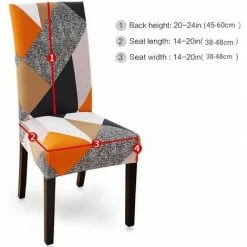 KAEJYIUT Housse De Chaise, 6 Pieces Extensible Amovible Lavable Moderne Couverture De Chaise Pour Salle à Manger Slipcover-Décoration Bouquet De Mariage, Hôtel, Restaurant -banc et tabouret Soldes Boutique 66996985 4