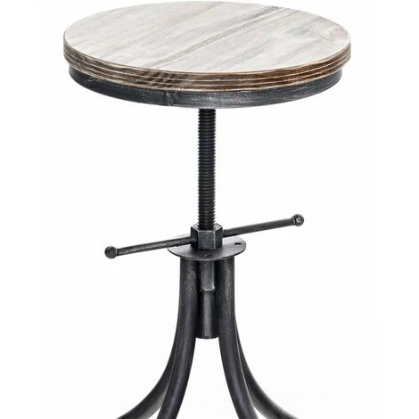 DéCOSHOP26 Set De 2 Tabourets De Bar En Métal Industriel Factory Hauteur Réglable - Or 5 DéCOSHOP26 Set De 2 Tabourets De Bar En Métal Industriel Factory Hauteur Réglable - Or – Image 3