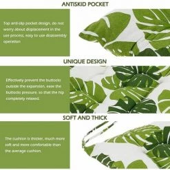 ENLENK Ensemble De 4 Coussins De Chaise à Manger, Chaises De Siège Avec Des Liens Confortable Assise Carrée Coussin De Siège Intérieur Intérieur Coussin Pour La Maison, Cuisine, Salle à Manger, Bureau 38 X 38cm (E) -banc et tabouret Soldes Boutique 67207310 2