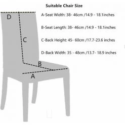 Housse De Chaise -6 Pièces Housses De Chaise De Salle à Manger Couverture De Chaise Extensible Amovible Lavable élastique Pour Un Ajustement Universel -GALOZZOIT -banc et tabouret Soldes Boutique 67288460 5