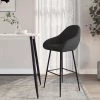 TRUE DEAL Tabouret De Bar Noir Velours -banc et tabouret Soldes Boutique 67300870 1