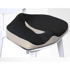 WIAN Tissu En Maille Noir + Gris Clair 45*38*13/2.5CM Mousse à Mémoire De Forme Respirante Rebond Lent Coussin De Siège De Voiture Coussin De Chaise De Bureau -banc et tabouret Soldes Boutique 67314586 3