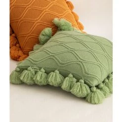 WIAN Avocat Vert 45*45 Cm Ondulé Frange Tricoté Oreiller Voiture Canapé Chaise Coussin Maison Doux Accessoires -banc et tabouret Soldes Boutique 67314789 3